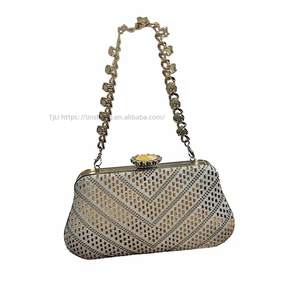Nouvelle pochette de soirée de luxe pour femme en polyester avec bandoulière chaîne Tanjing - Product Image 1