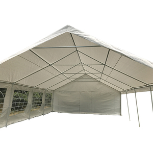 Tente de réception extérieure 6x8m durable, imperméable, en PE et structure en acier, blanche, résistante aux UV, pour toutes les saisons - Product Image 3