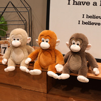 Peluche singe mignonne de simulation, jouet en peluche singe du zoo, accessoires de photographie, vente en gros