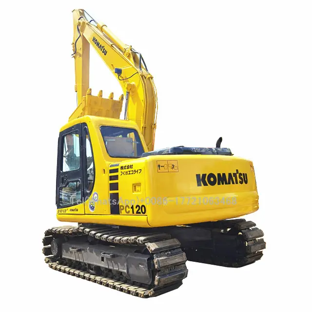 Escavatore Komatsu 12ton usato, escavatore a cucchiaia rovescia komatsu giapponese in eccedenza, escavatore komatsu pc120 pc120-6 pc120-8