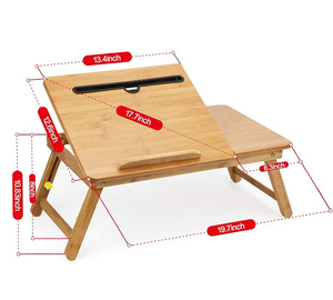 Foldable Laptop Stand Bed Height-adjustable Study Desk Foldable laptop lap tray - Product Image 5