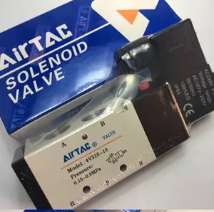 Airtac Katup Solenoid Pneumatik Semi Otomatis, Suku Cadang Mesin Pembuat Botol
