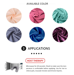 Microwave <strong>Heat</strong> Weighted <strong>Shoulder</strong> <strong>Heating</strong> Pad Flax Seeds Lavender Clay Beads Hot Cold Therapy Neck <strong>Wrap</strong> - Product Image 2