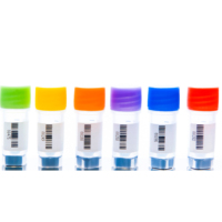 Vial Kriogenik Biobanking 1.0ml Ulir Luar, Kode Samping, Tutup Multi-warna, -196~121 ℃ Cetak Ganda, Steril, Bebas DNase/RNase