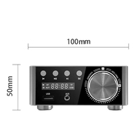 Mini amplificateur audio HiFi 5.0 Classe D TPA3116 Amplificateur numérique 50W*2 Audio domestique Voiture Marine USB/AUX en entrée