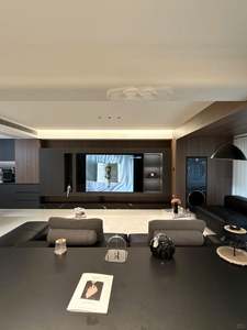 Meuble de rangement mural complet sur mesure, style minimaliste moderne, pour salon, solution pour toute la maison - Product Image 3