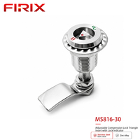 Fermeture à compression en acier inoxydable réglable et durable FIRIX MS816-30 |   Indicateur visuel de verrouillage/déverrouillage pour prise triangulaire