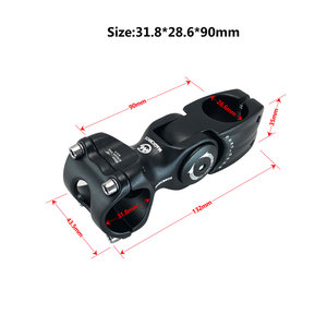 Aluminum Alloy Long Bicycle <strong>Stem</strong> +/-60 Degrees Adjustable Riser for MTB Ebike <strong>Folding</strong> Bike Road Bike Handlebar - Product Image 2