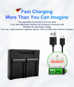 RingTeam AG-VBR59 двойное зарядное устройство с ЖК-подсветкой VW-VBD58 зарядное устройство для HPX260MC PX 270 PX 298 AG-FC100 камер OTP - Product Image 4