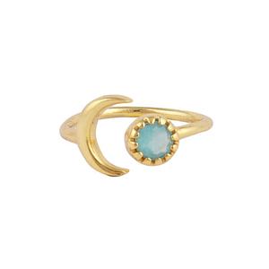 Bague en pierre précieuse d'améthyste rose véritable plaqué or forme ronde sertie de broches bague en pierre précieuse design à la main bague réglable bijoux pour cadeau - Product Image 4