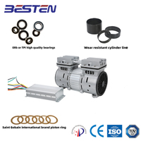 1HP 750W DC Compresseur d'air silencieux 8bar Piston 12V Moteur sans pompe à huile pour générateur d'oxygène médical 10L 15L