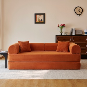 Canapé-lit convertible en tissu compressible avec support dorsal et accoudoirs, design moderne et écologique pour appartement, hôtel, <span class=keywords><strong>villa</strong></span> - Product Image 3