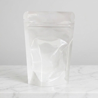 Sachet transparent à fond plat avec fermeture éclair supérieure pour l'emballage d'aliments pour bébés, en matériaux BOPP/AL/PE/CPP, imprimé en héliogravure