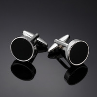 Boutons de manchette ronds en or et argent avec zircon rose et perles carrées pour hommes, boutons de manchette de chemise de style français