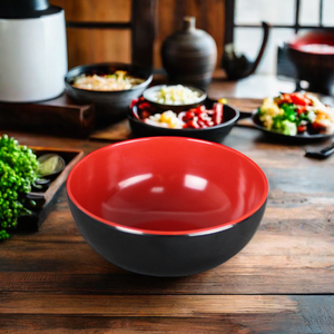 Food Grade Two Tone Black <strong>Red</strong> Melamine Ramen <strong>Bowl</strong> - Product Image 2