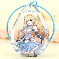 Porte-clés personnalisé en acrylique holographique anime pour promotion - Impression UV imperméable