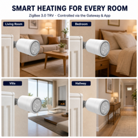 Válvula Termostática Inteligente Programable Tuya ZigBee3.0 para Radiador, Controlador de Temperatura con Control por Voz Alexa