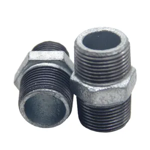 Good quality hot galvanized malleable iron hexagon nipple pipe fitting for water firefighting system