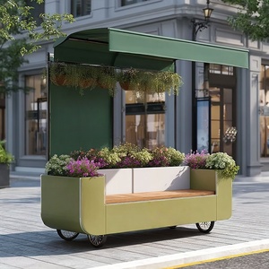Combinaison de sièges intégrés pour espaces publics extérieurs, jardinières et sièges intégrés pour places commerciales - Product Image 3