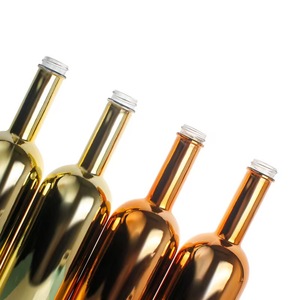 High Quality Clear Round Glass Wine <strong>Bottle</strong> 375ml 500ml 750ml Flat Red Wine &amp; Champagne <strong>Bottle</strong> - Product Image 4