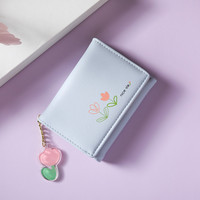 Motif kartun cantik dompet multiwarna tas kartu kulit kustom dompet tas kartu PU untuk wanita anak perempuan