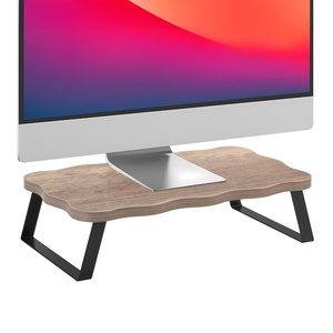 Soporte de madera para <span class=keywords><strong>monitor</strong></span> de escritorio, soporte <span class=keywords><strong>vertical</strong></span> para ordenador portátil con soporte para <span class=keywords><strong>monitor</strong></span> de PC, organizador de escritorio para uso doméstico y de oficina - Product Image 1