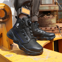 Chaussures de sécurité DianSen D830 à coupe haute, embout en acier, respirantes, anti-écrasement, pour travaux de construction, d'exploitation minière, été, automne, printemps