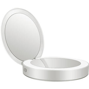 <span class=keywords><strong>Miroir</strong></span> de maquillage portable en anneau avec ceinture de charge Remplissage de lumière LED <span class=keywords><strong>Miroir</strong></span> double face <span class=keywords><strong>Miroir</strong></span> cosmétique à led pliable - Product Image 2