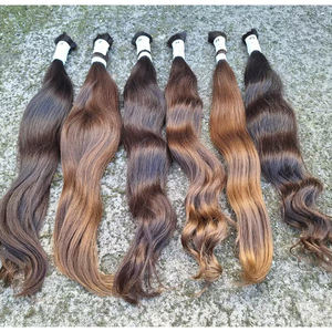 Marrón claro sin procesar europeo crudo eslavo ruso virgen Remy trenzas cabello humano rizado coletas paquetes cinta extensiones pelucas - Product Image 2
