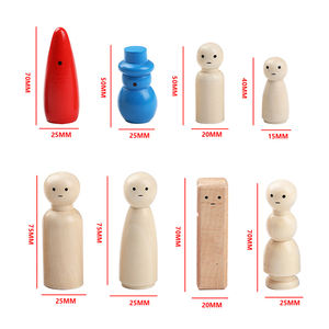 ชุดตุ๊กตาหมุดไม้28ชิ้นหุ่นสีสันสดใสตกแต่งจิตวิทยาด้านการเรียนการสอนงานฝีมือและของตกแต่งบ้าน - Product Image 6
