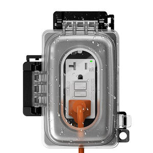 Prise Gfci ELEGRP US UL 20 Amp avec couvercle d'utilisation, prise GFCI avec couvercle de prise extérieure résistant aux intempéries - Product Image 1