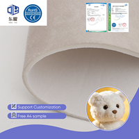 Tissu en mousse laminée en velours court personnalisable, doux et respirant, pour produits pour animaux de compagnie et jouets en peluche