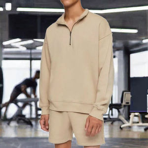 Nuevas sudaderas con capucha de gran tamaño informales para mujer, jersey de manga larga con media cremallera, cuello levantado para invierno, tejido de punto, patrón DIY - Product Image 2