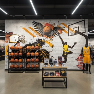 <span class=keywords><strong>Papier</strong></span> <span class=keywords><strong>peint</strong></span> mural amovible Peel and Stick White Brick Wall Background Sports <span class=keywords><strong>Basketball</strong></span> - Product Image 1