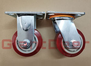 High Quality Heavy Duty Swivel <strong>Red</strong> PVC <strong>Caster</strong> <strong>Wheels</strong> 4 Inch 5 Inch 6 Inch 8 Inch - Product Image 3