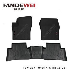 Meilleure qualité anti-dérapant anti-rayures ignifugation 3D TPV tapis de sol de voiture en caoutchouc pour <span class=keywords><strong>Toyota</strong></span> C-HR 2018-2022 + - Product Image 2