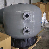 Filtre à sable pour piscine en fibre de verre robuste avec vanne multi-ports pour système de filtration d'eau commercial OEM