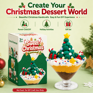 Kit de loisirs créatifs DIY pour gobelets à dessert en argile auto-durcissante motif sapin de Noël avec accessoires de colle crème pour enfants OEM ODM - Product Image 3