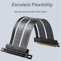 Kabel Riser PCIe 4.0 X16 Sudut Kanan Terproteksi 32GB/s Immersion Gold GPU Riser 15-35cm Pesanan Grosir untuk Rak Rig Penambangan Server