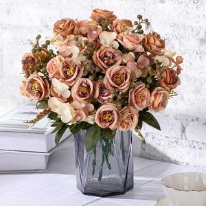 <span class=keywords><strong>Bouquet</strong></span> de roses <span class=keywords><strong>artificielles</strong></span> réalistes faites à la main pour la décoration de la table à manger à la maison, arrangement floral pour Thanksgiving et la remise <span class=keywords><strong>des</strong></span> diplômes - Product Image 4