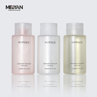 MYPACK Cylindre Rond Givré Réutilisable Shampooing Body Wash Crème pour le Corps Lotion Bouteilles 300ml Toner rose Squeeze Bottle Disc Top Cap