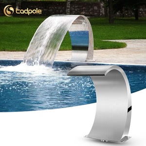 Fuente de Jardín en Forma de Luna para Hotel, <span class=keywords><strong>Cascada</strong></span> de Acero Inoxidable 304 para Piscina, Spa, <span class=keywords><strong>Chorro</strong></span> de Agua, <span class=keywords><strong>Cascada</strong></span> para Piscina - Product Image 2