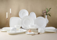 Zeitgenössische Teller Weiße Keramik platten Luxus Hochzeit Geschirr Set Luxus Esstische Hotel Keramik Geschirr Geschirr