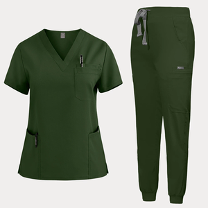 Nuevo Color <span class=keywords><strong>de</strong></span> manga corta para mujer, traje elástico <span class=keywords><strong>de</strong></span> secado rápido, quirófano, conjunto <span class=keywords><strong>de</strong></span> uniforme <span class=keywords><strong>de</strong></span> <span class=keywords><strong>enfermera</strong></span>, uniforme <span class=keywords><strong>de</strong></span> salón <span class=keywords><strong>de</strong></span> belleza - Product Image 5