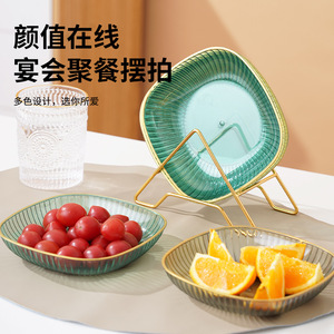 Creative Square Fruit Plate Food Grade Snack Dish For Party <b>Table</b> Decorations - Product Image 2