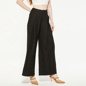 <span class=keywords><strong>Pantaloni</strong></span> Casual <span class=keywords><strong>neri</strong></span> di <span class=keywords><strong>alta</strong></span> qualità da donna <span class=keywords><strong>pantaloni</strong></span> lunghi pieghettati in Chiffon <span class=keywords><strong>con</strong></span> <span class=keywords><strong>bottoni</strong></span> larghi <span class=keywords><strong>a</strong></span> <span class=keywords><strong>vita</strong></span> <span class=keywords><strong>alta</strong></span> - Product Image 3