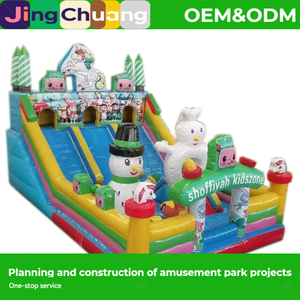 Pequeño Castillo Inflable con Tobogán para Exteriores, Nuevo, para Padres e Hijos, Trampolín Infantil, Equipo de Juegos - Product Image 5