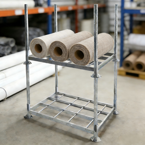 מתלה משטחים כבד (TER Heavy Duty) מפלדה רכה, עמיד בפני חלודה וקורוזיה, ניתן לערום ופירוק, לאחסון, תומך בשקים גדולים (Big Bag Support) - Product Image 1