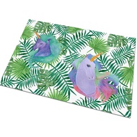 Fleurs et oiseaux tapis de porte confortable naturel pour salon cuisine buanderie tapis en caoutchouc tapis de protection