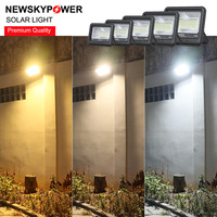 Aurora Solar lampu sorot tahan UV ABS 100W 600W dinding dipasang 3000K 4000K 6000K tahan air Stadion gudang pencahayaan pertanian
